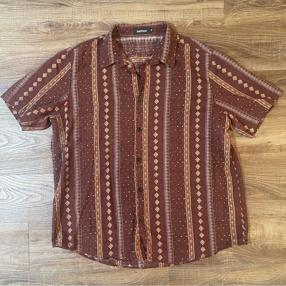 Vatpave Shirt Mens X‎ Large Brown Button Up Short Sleeve Casual
Lightweight - Picture 1 of 7
